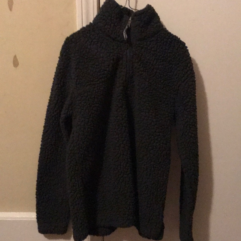 Sherpa plush pullover